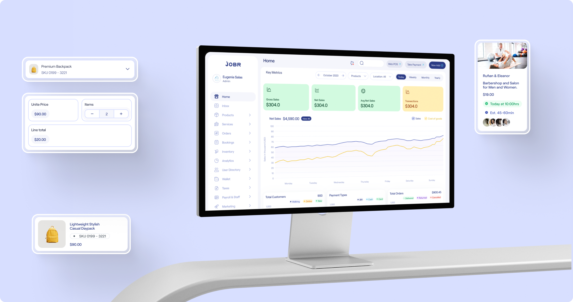 Admin Dashboard: Main View